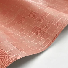 Kép 2/3 - Casadeco Geometriai mintás modern piros vlies tapéta Kensai Rouge Carmin 53 cm X 10 m