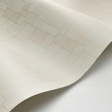 Kép 2/3 - Casadeco Geometriai mintás modern drapp vlies tapéta Kensai Bleu nuage 53 cm X 10 m