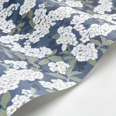 Kép 2/3 - Casadeco Cseresznyevirágos sötétkék vlies tapéta Ume Bleu Encre 53 cm X 10 m