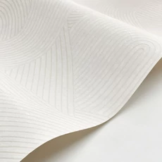 Kép 2/3 - Casadeco 3D hatású modern vonalmintás törtfehér vlies tapéta Jardin Des Pierres Blanc Polaire 53 cm X 10 m