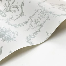 Kép 2/3 - Casadeco Klasszikus ornamentikás zöld vlies tapéta Corne D'Abondance Vert Sauge 53 cm X 10 m