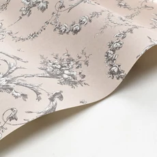 Kép 2/3 - Casadeco Klasszikus ornamentikás bézs-fekete vlies tapéta Corne D'Abondance Noir Fusain 53 cm X 10 m