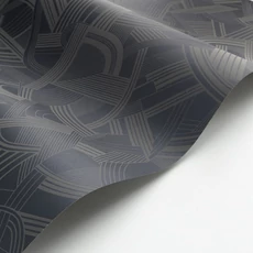 Kép 2/3 - Casadeco Absztrakt mintás modern fekete vlies tapéta Music Hall Noir Reglisse 53 cm X 10 m