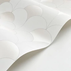 Kép 2/3 - Casadeco Elegáns Art deco arany-fehér vlies tapéta Theatre Blanc Neige 53 cm X 10 m