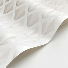 Kép 2/3 - Casadeco Art deco elegáns arany-fehér vlies tapéta Chrysler Blanc Neige 53 cm X 10 m