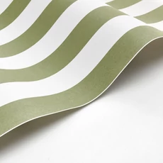 Kép 2/3 - Casadeco Csíkos klasszikus zöld vlies tapéta Olympe Olive 53 cm X 10 m