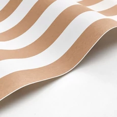 Kép 2/3 - Casadeco Csíkos klasszikus barna vlies tapéta Olympe Noisette 53 cm X 10 m