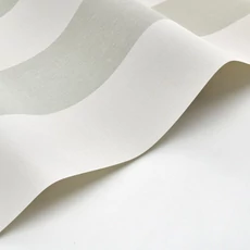 Kép 2/3 - Casadeco Szövethatású széles csíkos zöld vinyl tapéta Williamsburg Rayure Celadon 53 cm X 10 m