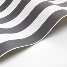 Kép 2/3 - Casadeco Csíkos klasszikus fekete vlies tapéta Olympe Charbon 53 cm X 10 m