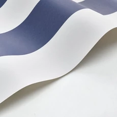 Kép 2/3 - Casadeco Vastag csíkos klasszikus kék vlies tapéta Bruges Marine 53 cm X 10 m