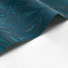 Kép 2/3 - Casadeco Pálmalevél mintás kék vinyl tapéta Granada Bleu Canard 53 cm X 10 m