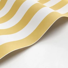 Kép 2/3 - Casadeco Csíkos klasszikus sárga vlies tapéta Olympe Citron 53 cm X 10 m