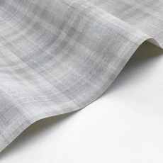 Kép 2/3 - Casadeco Skótkockás szövethatású szürke vinyl tapéta Tartan Gris Duvet 53 cm X 10 m