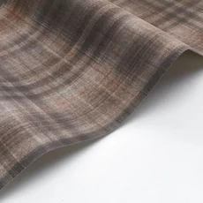Kép 2/3 - Casadeco Skótkockás szövethatású sötétbarna vinyl tapéta Tartan Noir Fusain 53 cm X 10 m