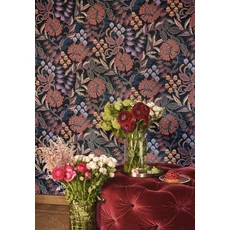 Kép 3/3 - Casadeco Exkluzív angol virág mintás vörös vlies tapéta Bloomsbury Rouille 53 cm X 10 m