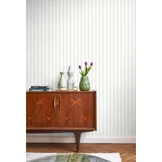 Kép 3/3 - Casadeco vékony csíkos zöld vlies tapéta Rayure Vert Amande 53 cm X 10 m