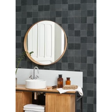 Kép 2/2 - Casadeco Csempe mintás modern fekete vinyl tapéta Zelliges Noir 53 cm X 10 m