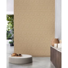 Kép 3/3 - Casadeco Geometriai mintás modern barna vlies tapéta Kensai Noisette 53 cm X 10 m