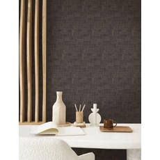 Kép 3/3 - Casadeco Geometriai mintás modern arany-fekete vlies tapéta Kensai Noir Fusain53 cm X 10 m