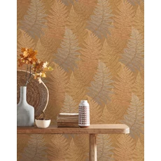 Kép 3/3 - Casadeco Páfrány mintás aranysárga vinyl tapéta Yosemite Jaune Ocre 53 cm X 10 m