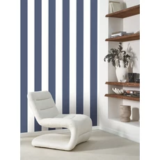 Kép 3/3 - Casadeco Vastag csíkos klasszikus kék vlies tapéta Bruges Marine 53 cm X 10 m