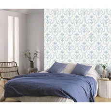 Kép 3/3 - Casadeco Klasszikus ornamentikás kék vlies tapéta Corne D'Abondance Bleu Faience 53 cm X 10 m