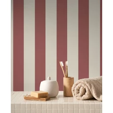 Kép 3/3 - Casadeco Klasszikus piros csíkos vinyl tapéta Baltic Rayure Rouge 53 cm X 10 m