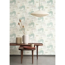 Kép 3/3 - Casadeco Japánkertes elegáns arany-zöld vlies tapéta Niwa Vert Sauge 53 cm X 10 m