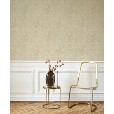 Kép 2/3 - Casadeco Elegáns levél mintás zöld vlies tapéta 1930 Gravure Amande/Or 53 cm X 10 m