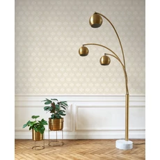 Kép 2/3 - Casadeco Geometriai mintás modern szürkés barna vlies tapéta 1930 Metro Taupe 53 cm X 10 m