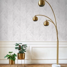 Kép 2/2 - Casadeco Páfrány mintás szürkés fehér vlies tapéta Louise Fougeres Blanc 53 cm X 10 m