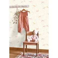 Kép 3/3 - Casadeco Madár mintás rózsaszín vlies tapéta Flying Bird Rose Nude 53 cm X 10 m