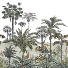 Kép 1/2 - Casadeco Pálmafás zöld vlies poszter tapéta Nicoya Vert Taiga 200 cm X 2,5 m