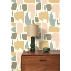 Kép 3/3 - Casadeco Modern sárga-zöld vlies tapéta absztrakt mintával Module Miel/Kaki 53 cm X 10 m