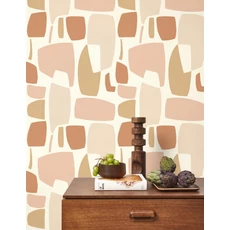 Kép 3/3 - Casadeco Modern pasztell vlies tapéta absztrakt mintával Module Nude 53 cm X 10 m