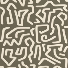 Kép 1/3 - Casadeco Absztrakt mintás keki zöld vlies tapéta Symbol Kaki 53 cm X 10 m