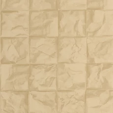 Kép 1/3 - Casadeco 3D hatású rácsmintás sárga vlies tapéta Papier Froisse Dore 53 cm X 10 m