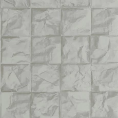 Kép 1/3 - Casadeco 3D hatású rácsmintás szürke vlies tapéta Papier Froisse Ciel 53 cm X 10 m