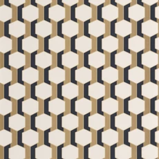 Kép 1/3 - Casadeco Arany-fekete geometriai mintás vlies tapéta Hamilton Mordore 53 cm X 10 m