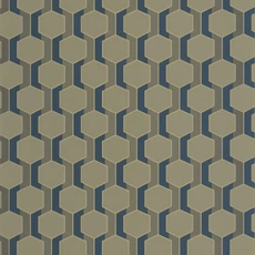 Kép 1/3 - Casadeco Keki zöld geometriai mintás vlies tapéta Hamilton Vert Kaki 53 cm X 10 m