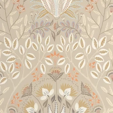 Kép 1/3 - Casadeco Klasszikus barna vlies tapéta virágos ornamentikával Lords Taupe 53 cm X 10 m