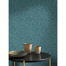 Kép 2/3 - Casadeco Kopottas fal hatású modern kék vlies tapéta arany fénnyel 1930 Jazz Azur 53 cm X 10 m