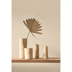 Kép 3/3 - Casadeco Színében csíkos klasszikus vanília vlies tapéta Papier Kraft Vanille 53 cm X 10 m