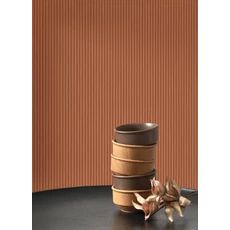 Kép 3/3 - Casadeco Színében csíkos klasszikus piros vlies tapéta Papier Kraft Tomette 53 cm X 10 m