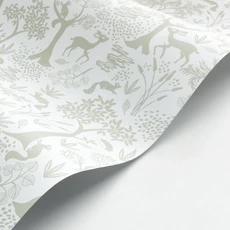 Kép 2/3 - Casadeco Erdő mintás pasztell zöld vlies tapéta Poetic Forest Vert Amande 53 cm X 10 m