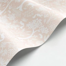 Kép 2/3 - Casadeco Erdő mintás pasztell rózsaszín vlies tapéta Poetic Forest Rose Nude 53 cm X 10 m