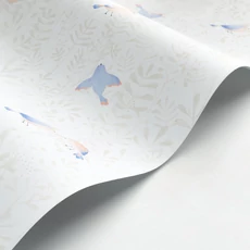 Kép 2/3 - Casadeco Madár mintás kék vlies tapéta Flying Bird Bleu Ciel 53 cm X 10 m