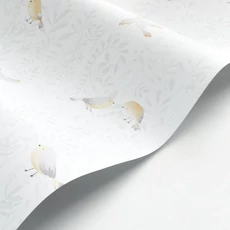 Kép 2/3 - Casadeco Madár mintás bézs vlies tapéta Flying Bird Naturel 53 cm X 10 m