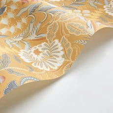 Kép 2/3 - Casadeco Exkluzív angol virág mintás mustársárga vlies tapéta Bloomsbury Jaune Curry 53 cm X 10 m