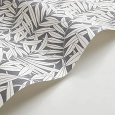 Kép 2/3 - Casadeco Páfrány mintás fekete-fehér vlies tapéta Preston Mordore Noir 53 cm X 10 m